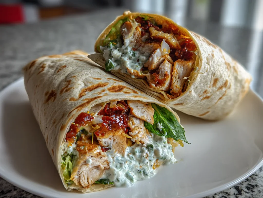Garlic Chicken Wraps