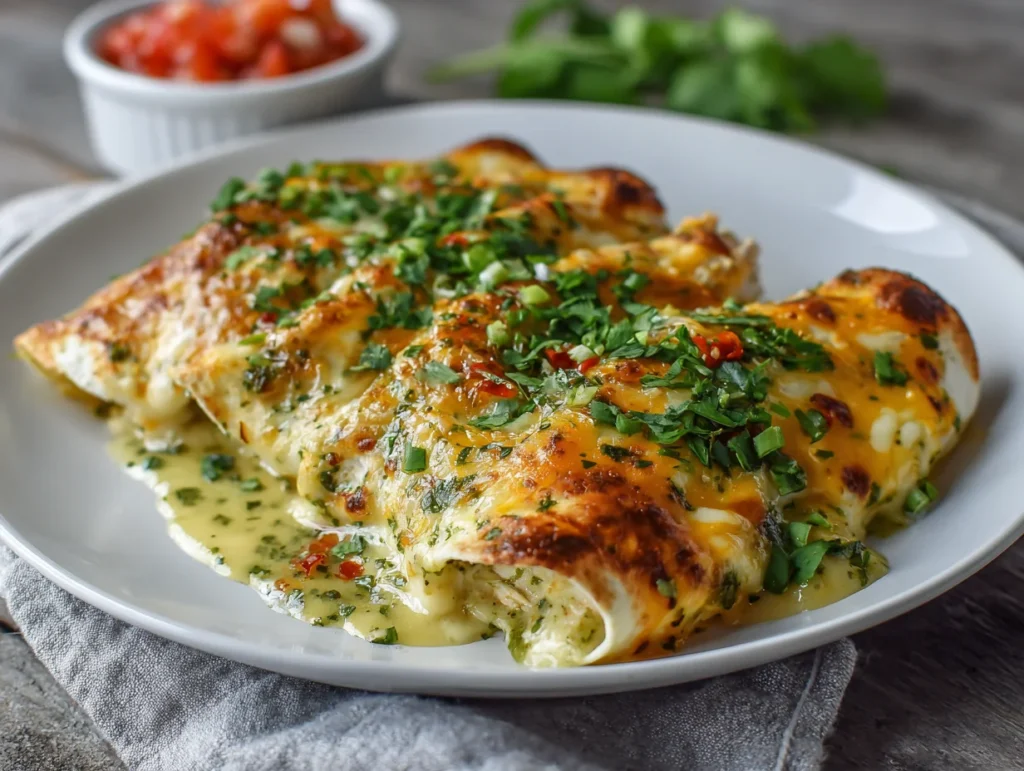 Green Chili Chicken Enchiladas