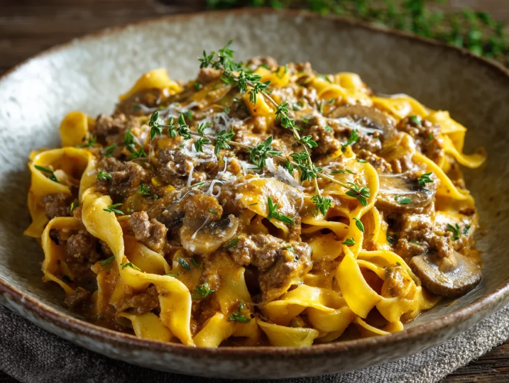 Ground Beef Stroganoff