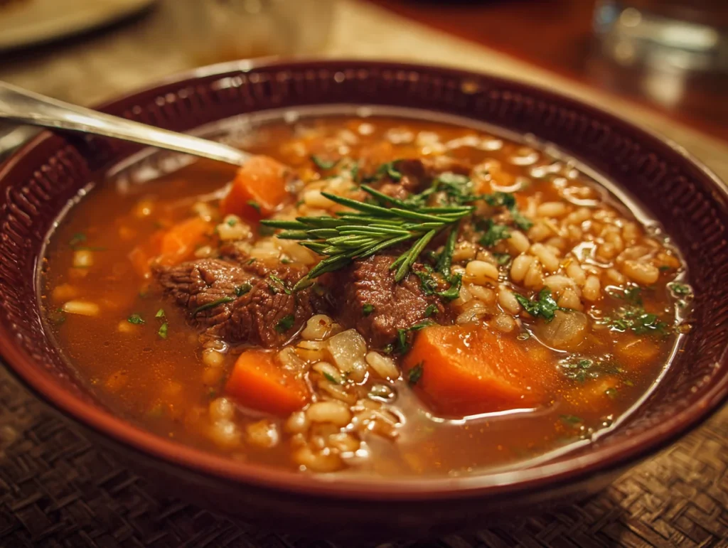 Hearty Beef & Barley Soup