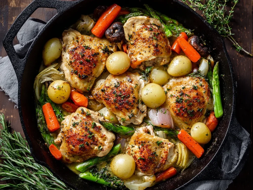 One-Pot Garlic Butter Chicken with Veggies