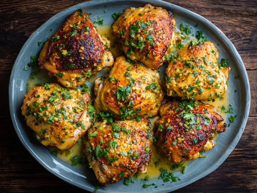 Oven-Baked Honey Mustard Chicken Thighs