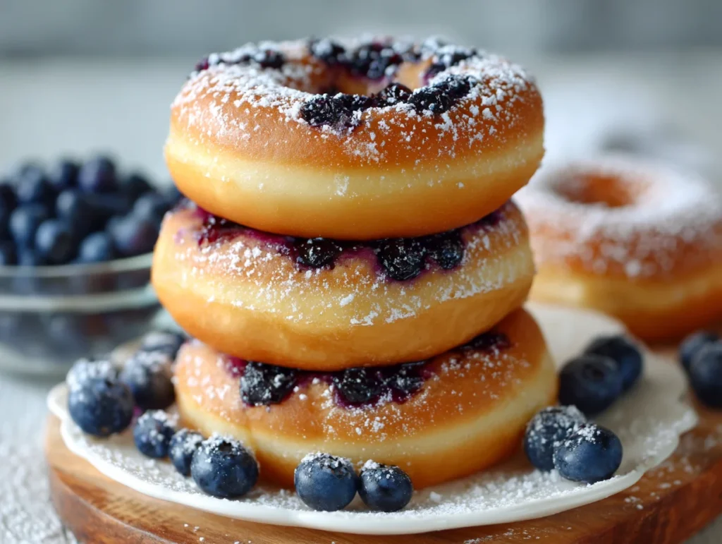 baked blueberry donuts