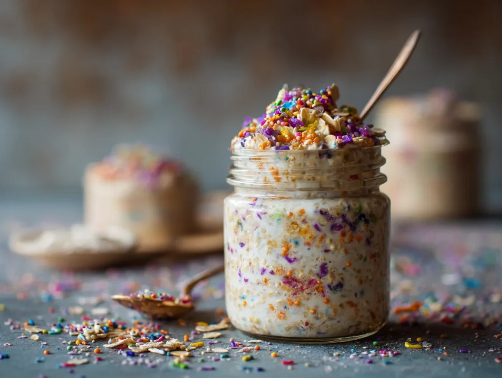 birthday cake overnight oats