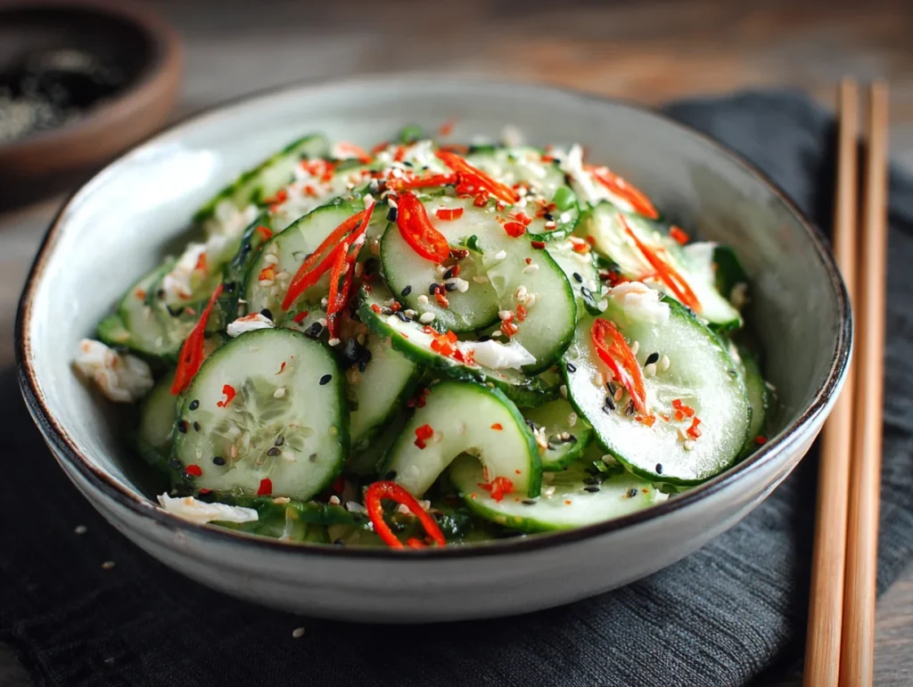 california roll cucumber salad