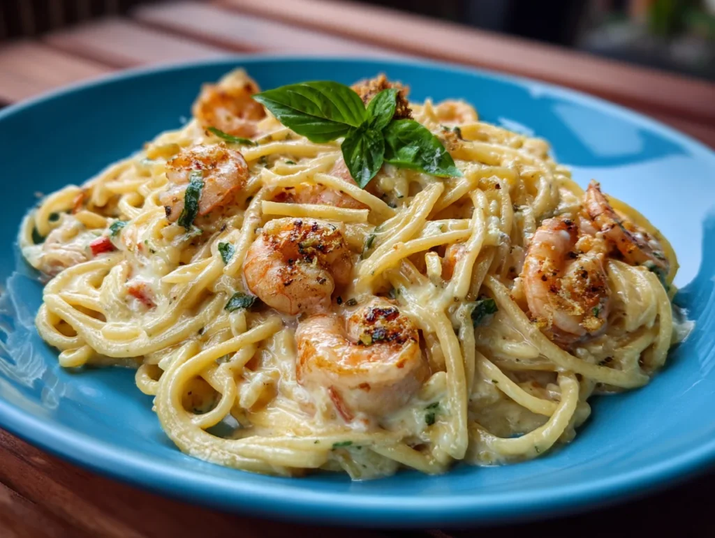 cheesy shrimp pasta