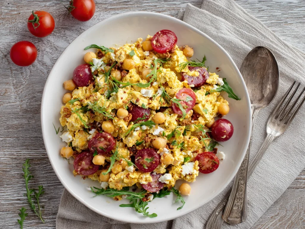 curry chickpea cottage cheese salad