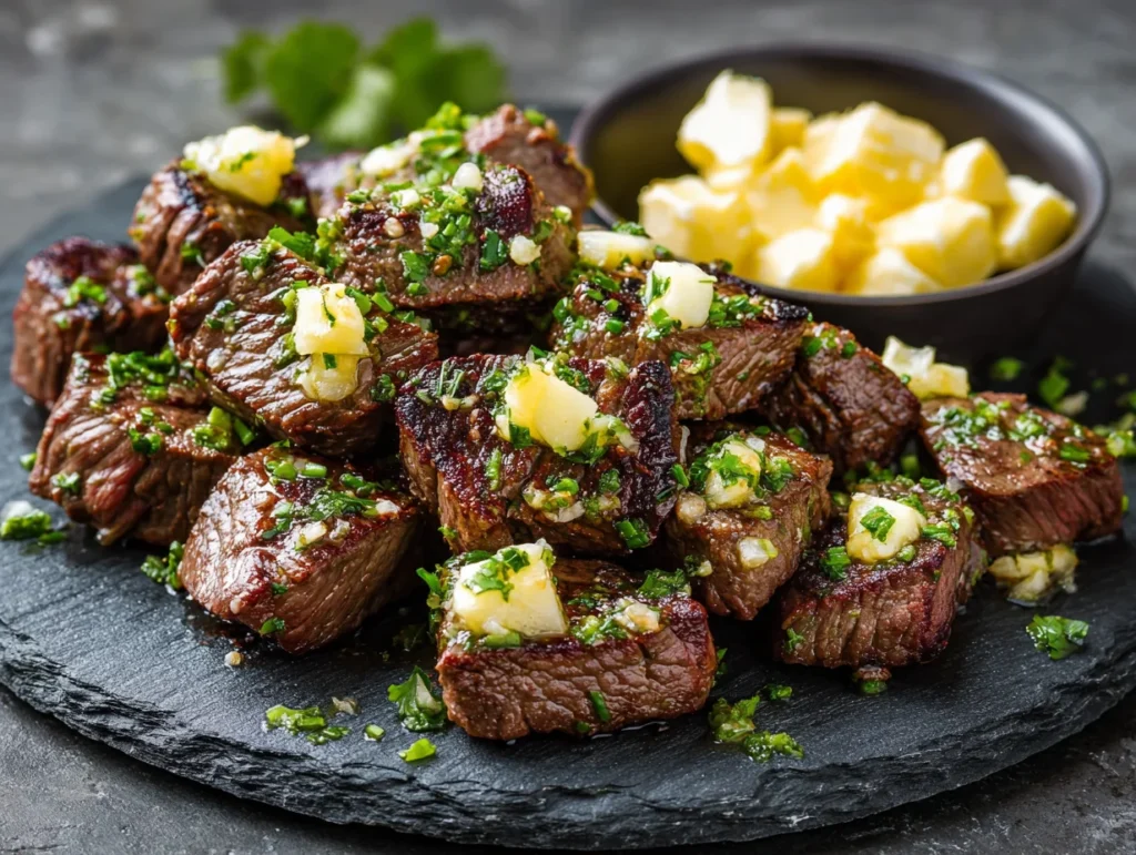 garlic butter steak bites recipe