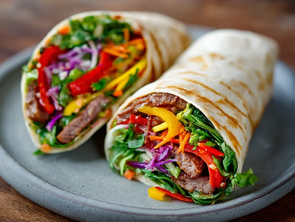 healthy burger wrap