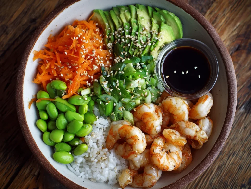 shrimp sushi bowl