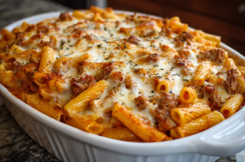 Cheesy Baked Ziti with Italian Sausage