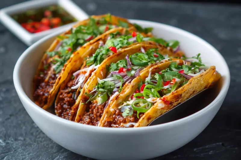 How to Make Beef Mince and Kimchi Tacos