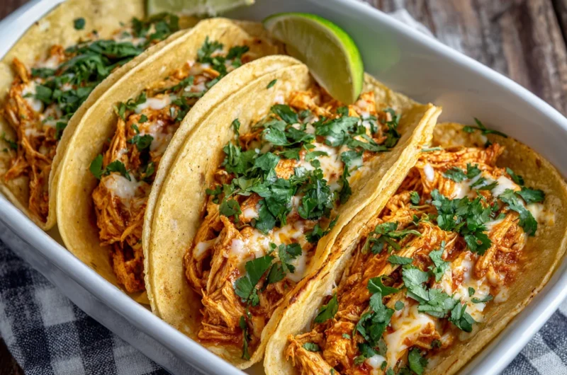 Cheesy Chicken Tinga Tacos Everyone Will Love