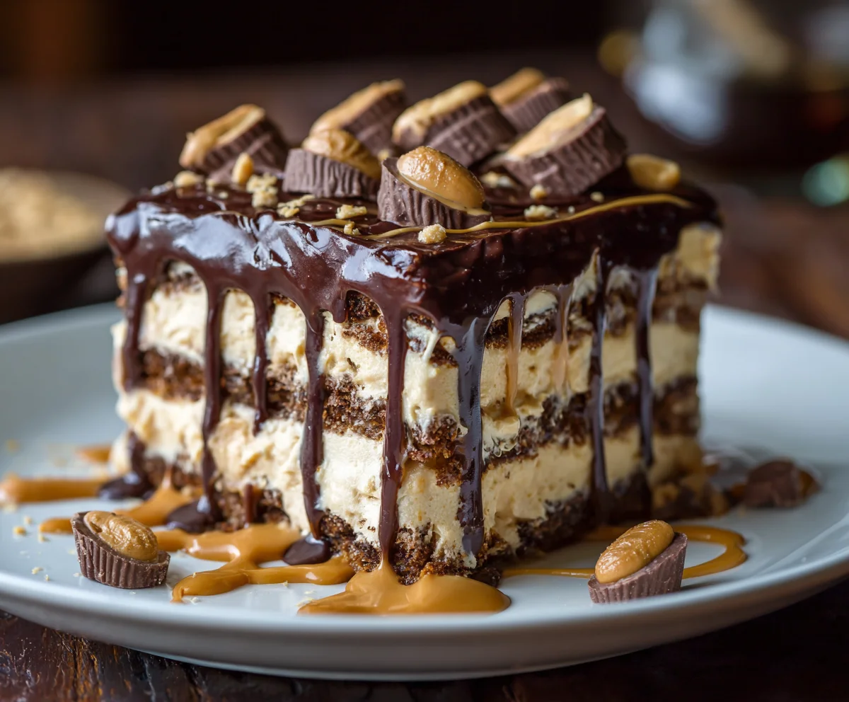 chocolate peanut butter icebox cake