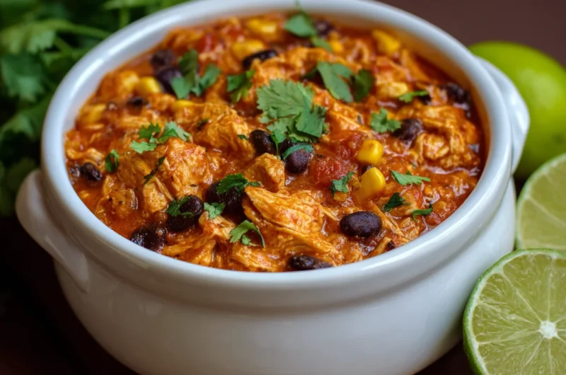 Healthy Crockpot Salsa Chicken Recipe