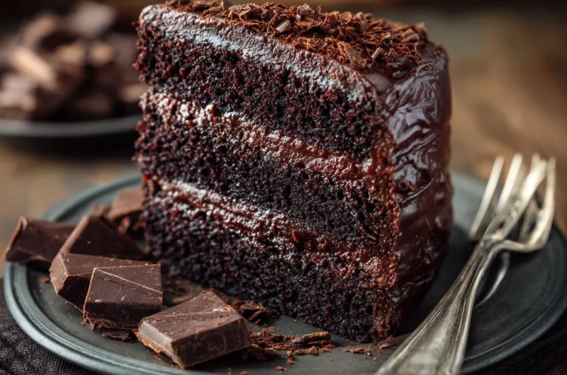 Homemade Dark Chocolate Cake Recipe