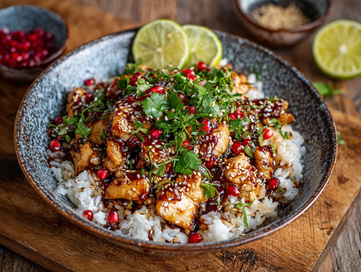 keto sticky chicken rice bowls recipe