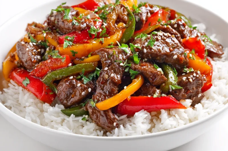 Quick & Easy Pepper Steak Stir Fry Recipe