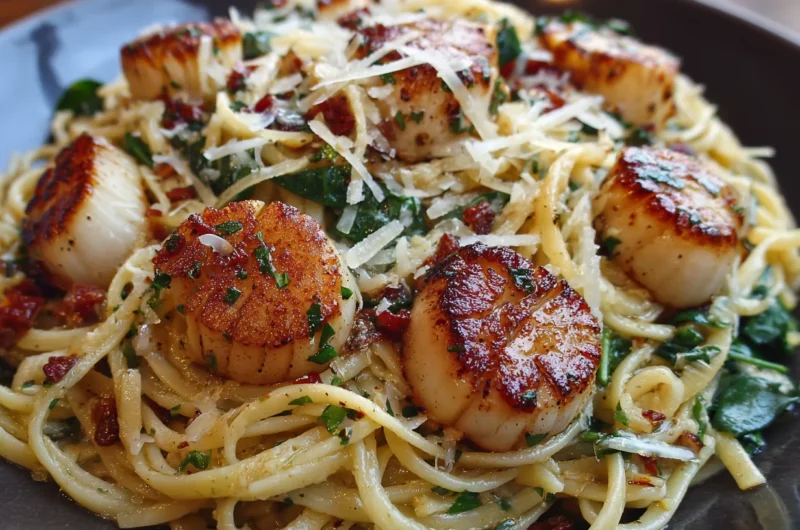 Garlic Butter Scallops Pasta Recipe