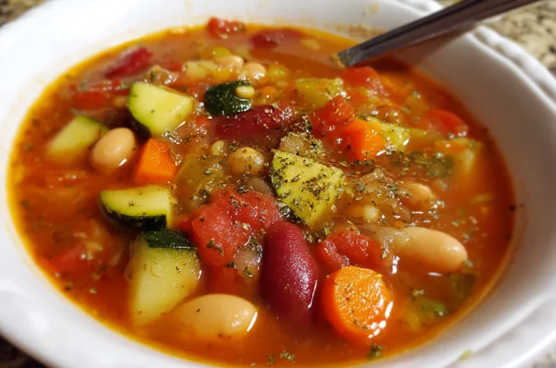 Easy 3 Bean Minestrone Soup Recipe