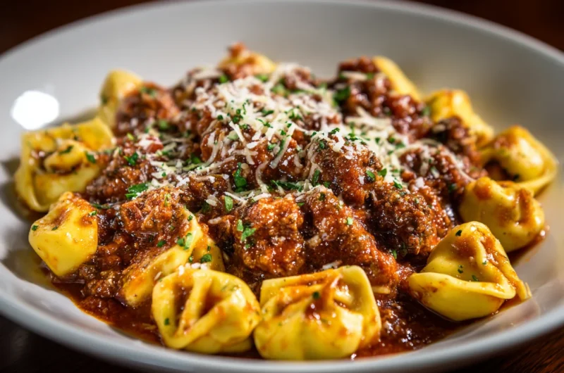 Homemade Cheese Tortellini With Meat Sauce Recipe