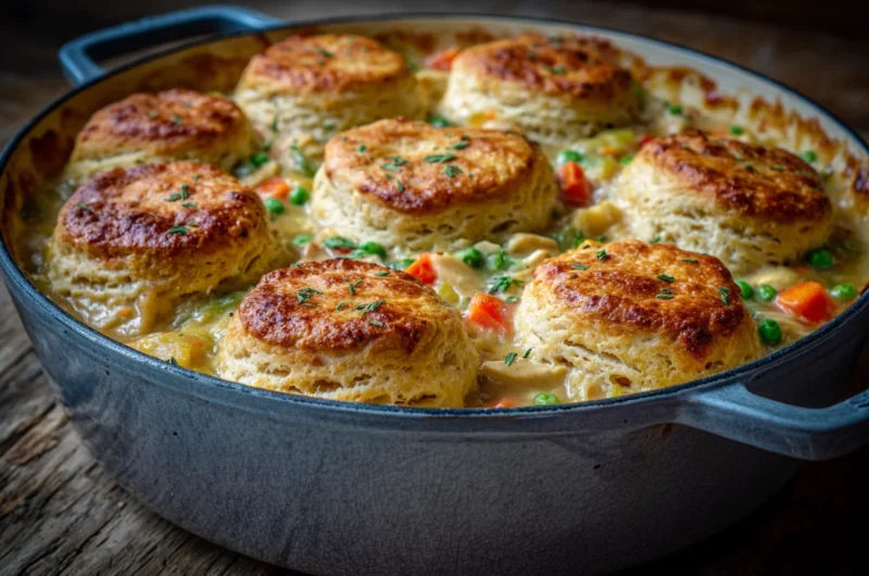 Quick and Delicious Chicken Pot Pie with Biscuits
