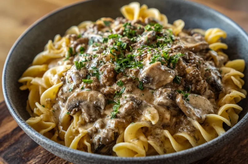 One-Pot Ground Beef Stroganoff Recipe