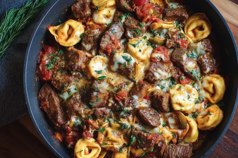One-Pan Steak And Cheese Tortellini Recipe