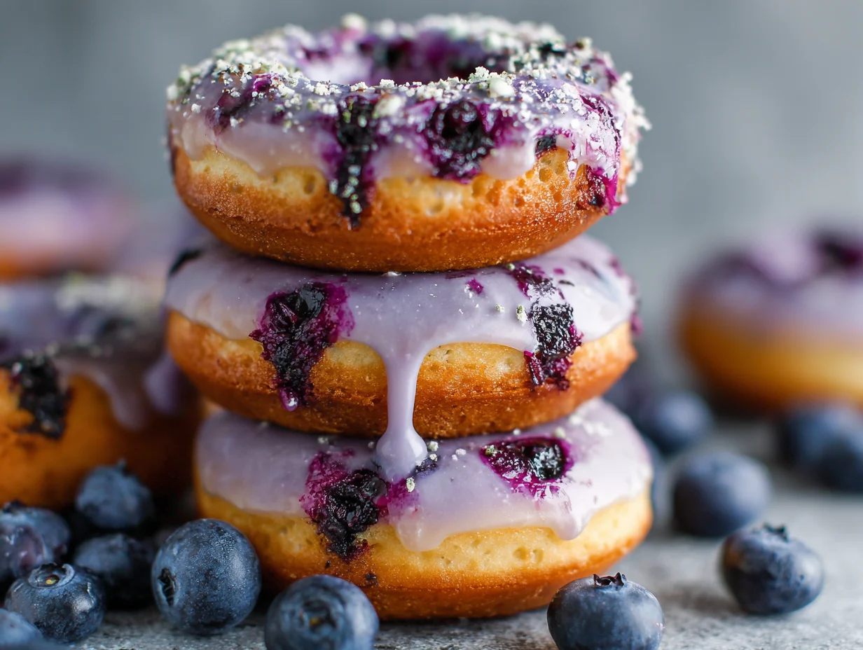 baked blueberry donuts