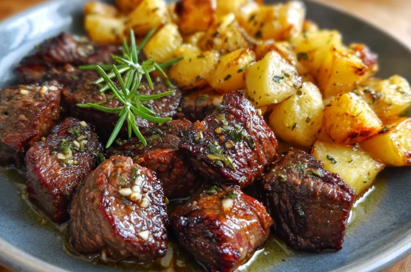 Easy Butter Steak Bites and Potatoes Recipe