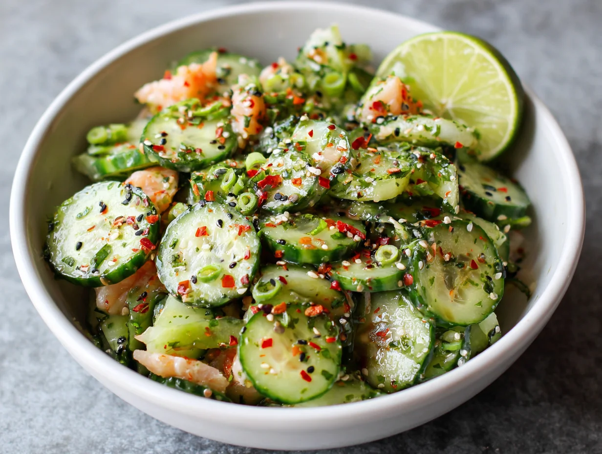 california roll cucumber salad