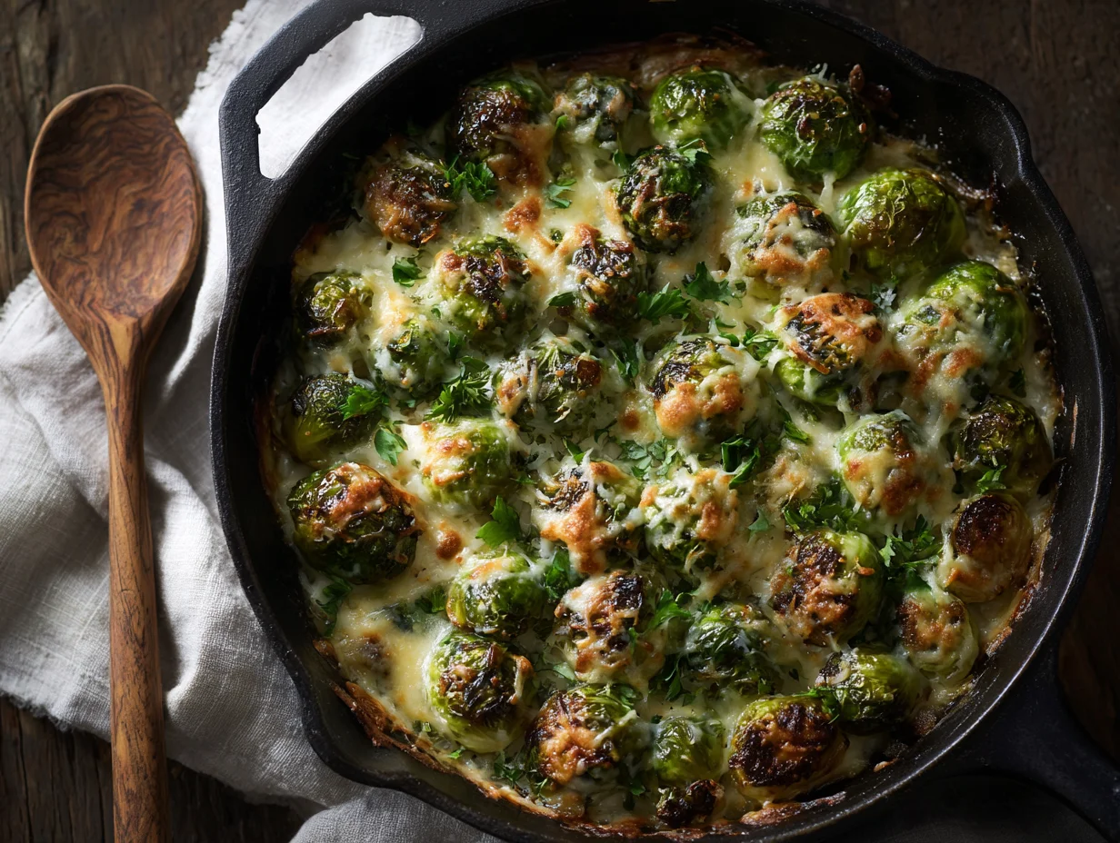 cheesy brussels sprouts