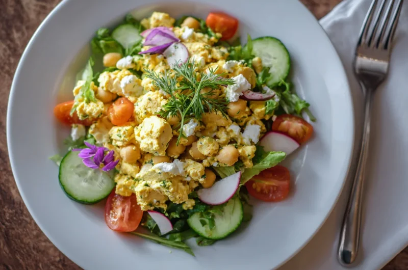 Easy to Make Curry Chickpea Cottage Cheese Salad