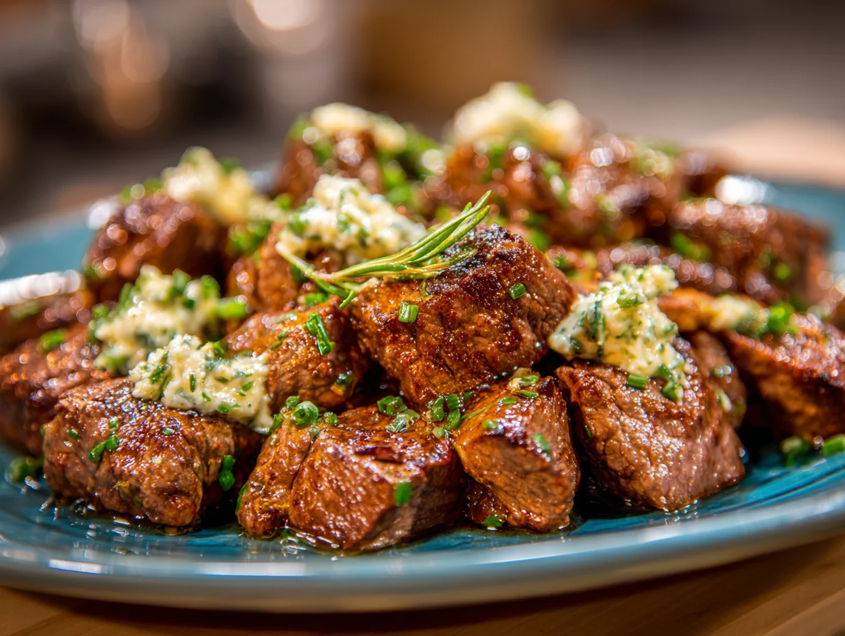 garlic butter steak bites recipe