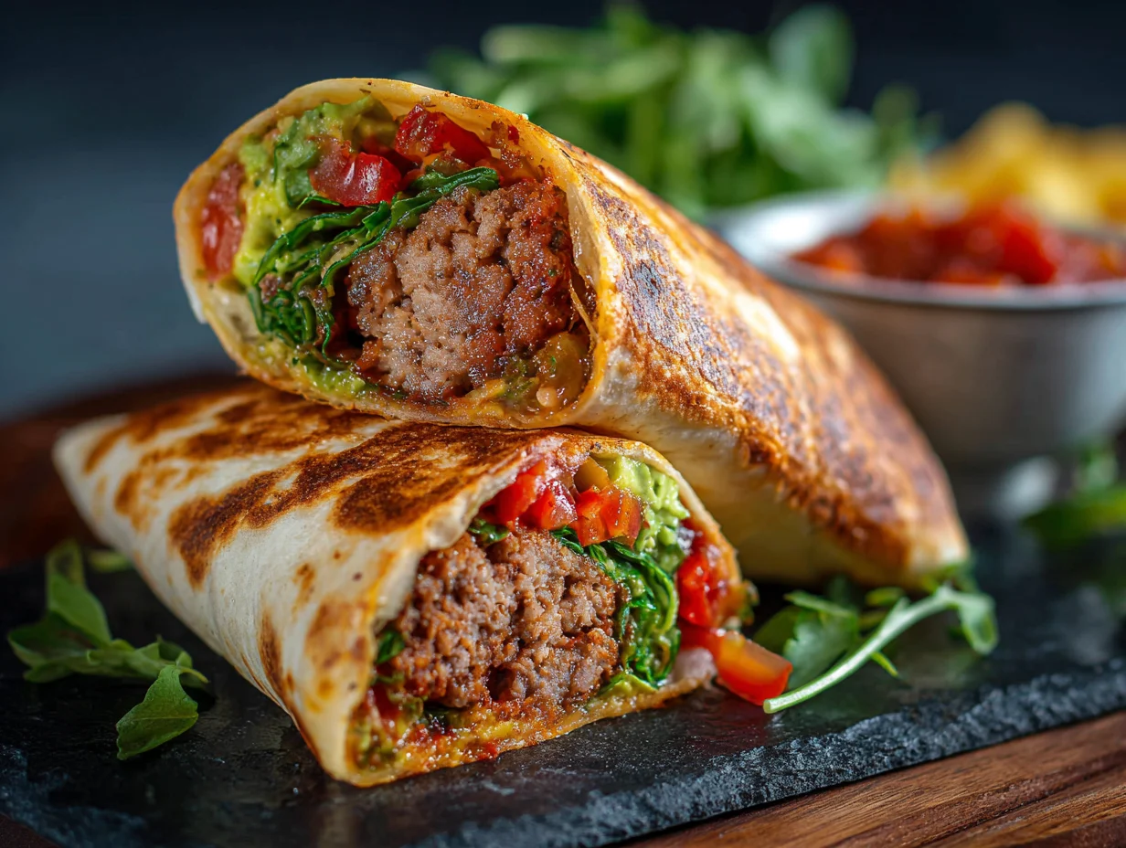 healthy burger wrap