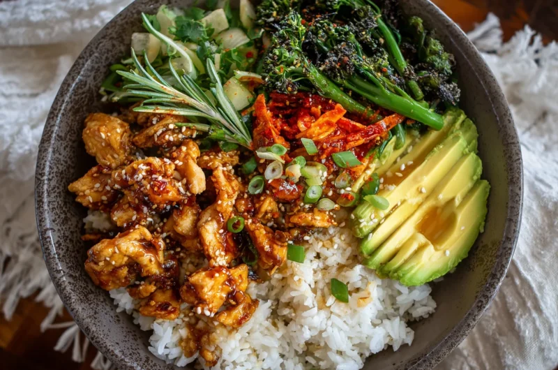 Easy Hot Honey Chicken Bowls Recipe