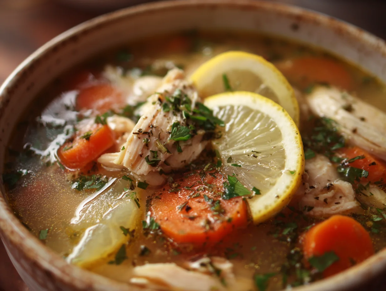lemon chicken soup