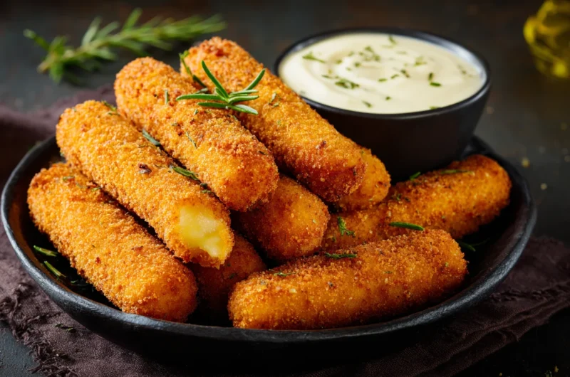 Cheesy Mozzarella Sticks with Marinara Dip