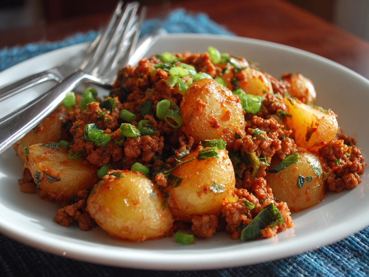 pork mince and potatoes